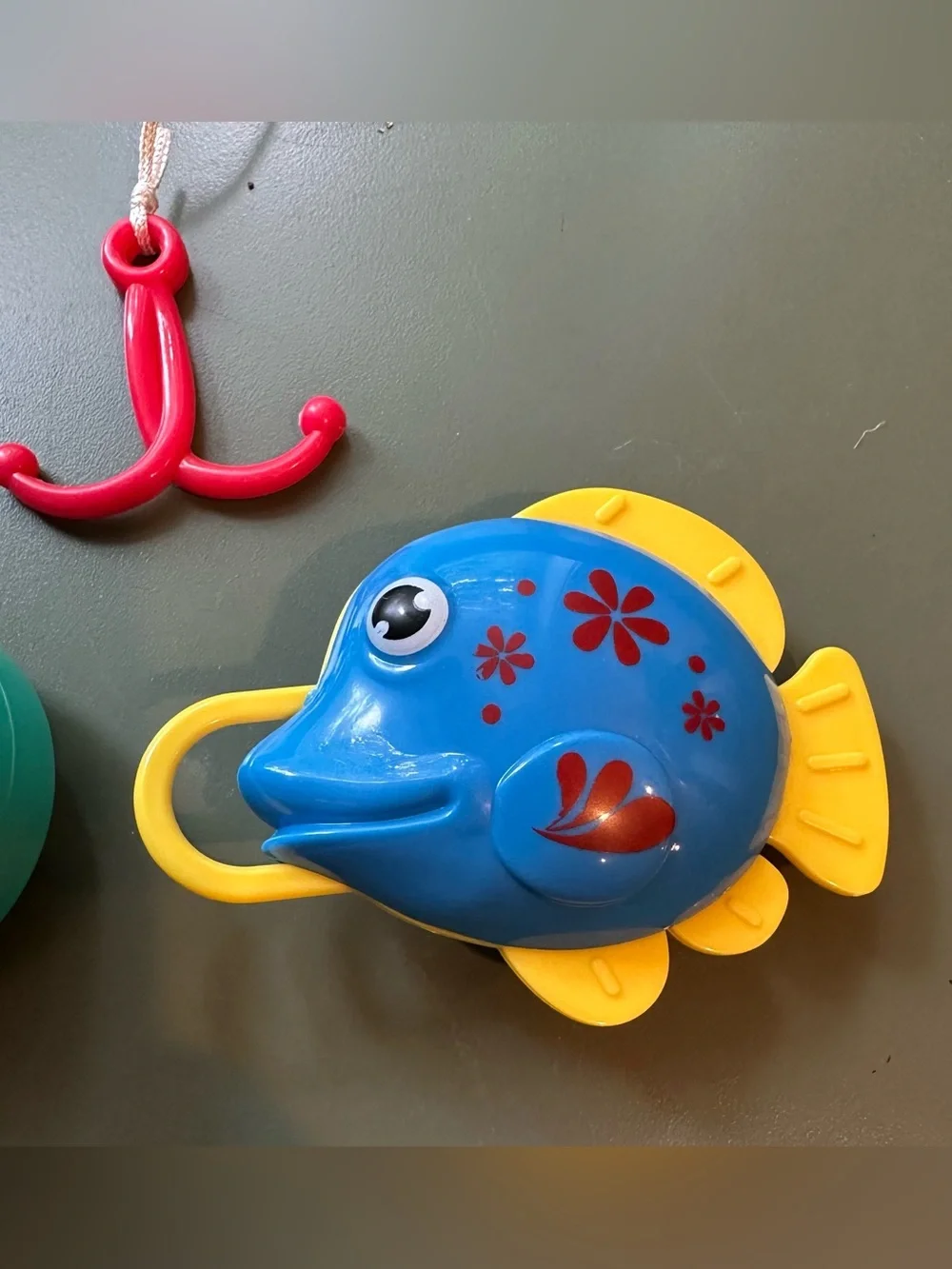 Kids fishing pole and fish set